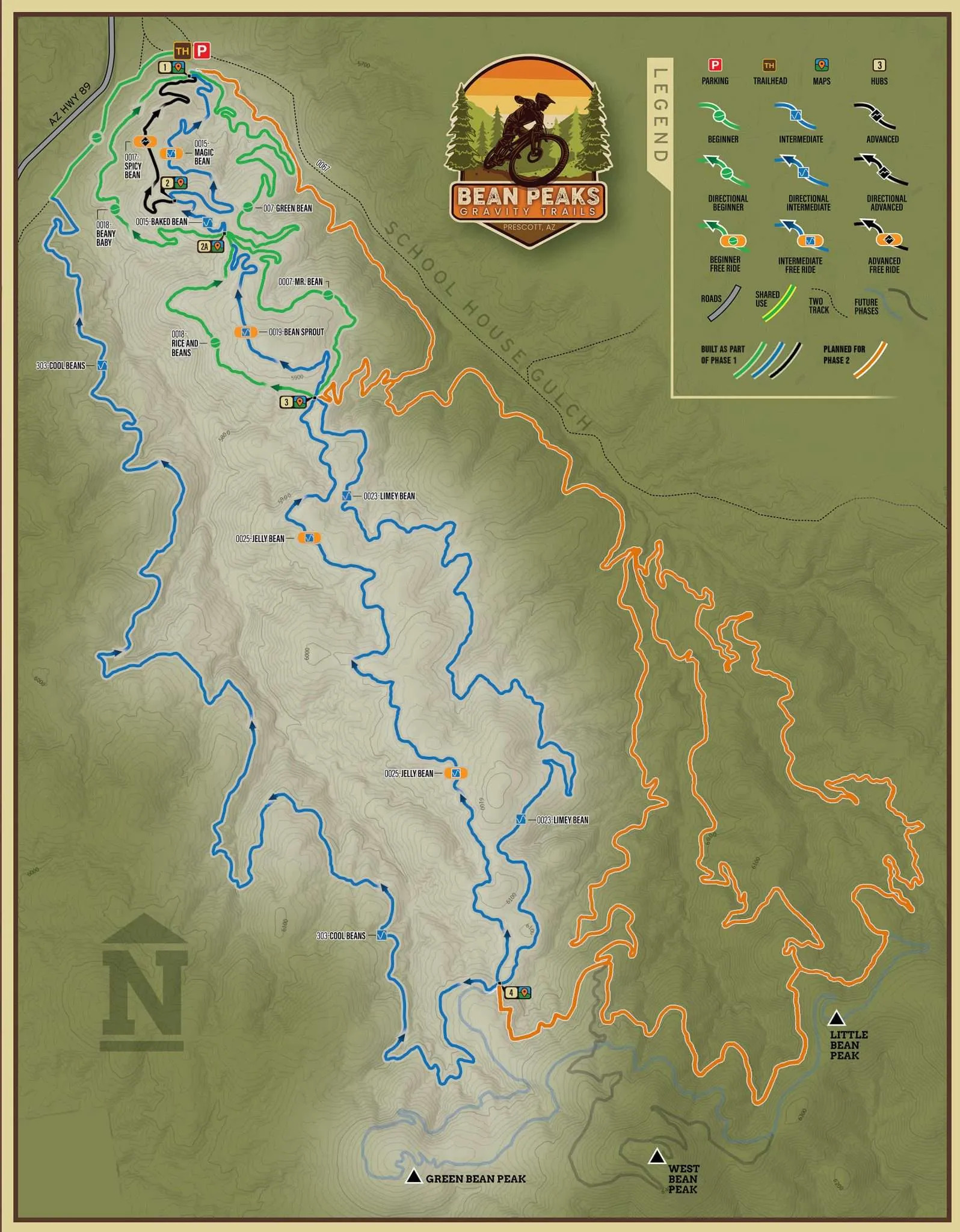 Bean Peaks Map